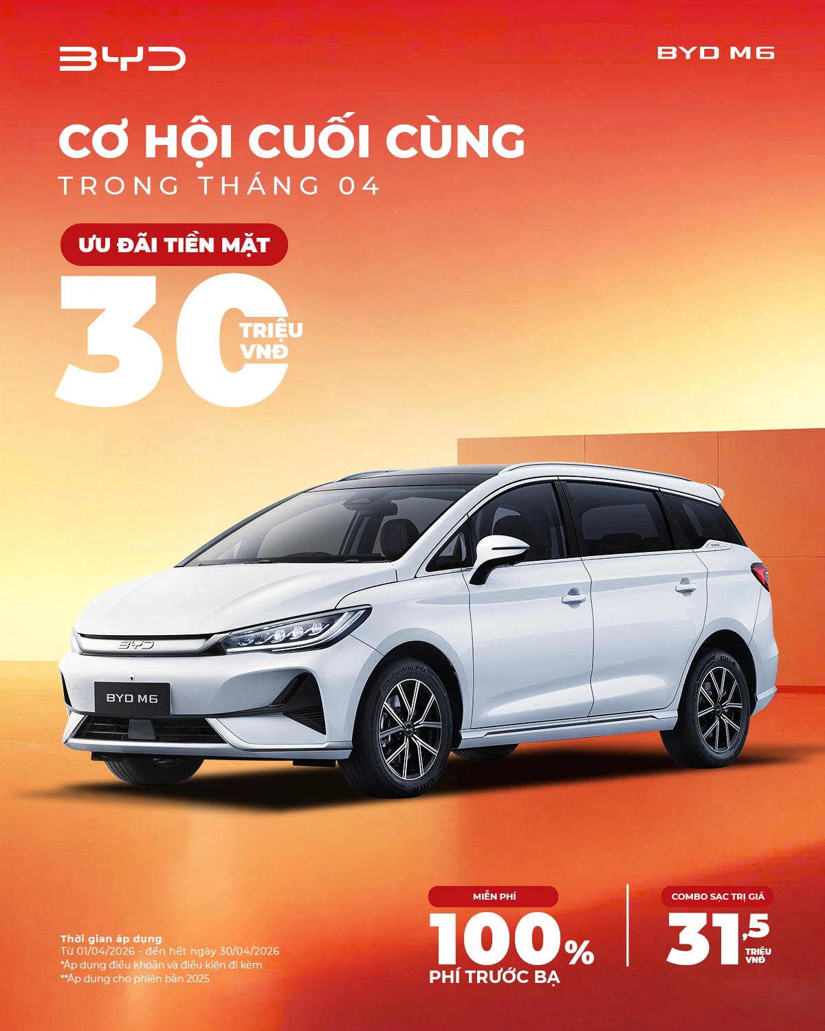 BYD M6 - CƠ HỘI CUỐI CÙNG TRONG THÁNG 4
